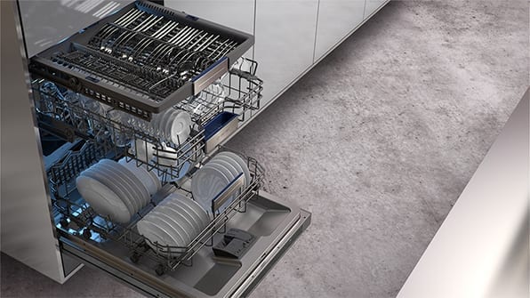 loaded dishwasher